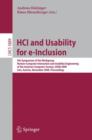 Image for HCI and Usability for e-Inclusion