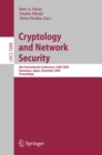 Image for Cryptology and Network Security: 8th International Conference, CANS 2009, Kanazawa, Japan, December 12-14, 2009, Proceedings