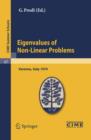 Image for Eigenvalues of non linear problems: lectures given at the Centro internazionale matematico estivo (C.I.M.E.) held in Varenna (Como), Italy, June 16-25, 1974