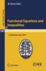 Image for Functional Equations and Inequalities