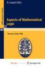 Image for Aspects of Mathematical Logic