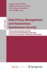 Image for Data Privacy Management and Autonomous Spontaneous Security
