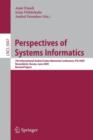 Image for Perspectives of Systems Informatics : 7th International Andrei Ershov Memorial Conference, PSI 2009, Novosibirsk, Russia, June 15-19, 2009, Revised Papers
