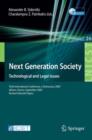 Image for Next Generation Society Technological and Legal Issues