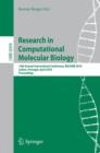 Image for Research in Computational Molecular Biology : 14th Annual International Conference, RECOMB 2010, Lisbon, Portugal, April 25-28, 2010, Proceedings