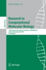Image for Research in computational molecular biology: 14th annual international conference, RECOMB 2010, Lisbon Portugal, April 25-28, 2010 : proceedings