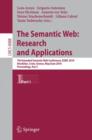 Image for The Semantic Web: Research and Applications