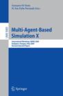 Image for Multi-Agent-Based Simulation X