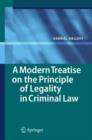 Image for A Modern Treatise on the Principle of Legality in Criminal Law