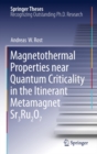 Image for Magnothermal properties near quantum criticality in the itinerant metamagnet Sr3ru2o7