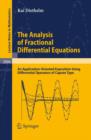 Image for The Analysis of Fractional Differential Equations