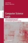 Image for Computer Science Logic : 24th International Workshop, CSL 2010, 19th Annual Conference of the EACSL, Brno, Czech Republic, August 23-27, 2010, Proceedings