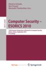 Image for Computer Security - ESORICS 2010