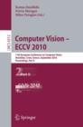 Image for Computer Vision -- ECCV 2010 : 11th European Conference on Computer Vision, Heraklion, Crete, Greece, September 5-11, 2010, Proceedings, Part II