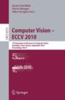 Image for Computer Vision -- ECCV 2010 : 11th European Conference on Computer Vision, Heraklion, Crete, Greece, September 5-11, 2010, Proceedings, Part V