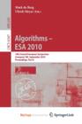 Image for Algorithms -- ESA 2010, Part II : 18th Annual European Symposium, Liverpool, UK, September 6-8, 2010, Proceedings