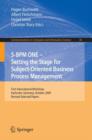 Image for S-BPM ONE: Setting the Stage for Subject-Oriented Business Process Management
