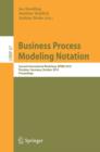 Image for Business Process Modeling Notation: Second International Workshop, BPMN 2010, Potsdam, Germany, October 13-14, 2010 Proceedings