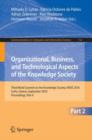 Image for Organizational, Business, and Technological Aspects of the Knowledge Society