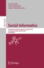 Image for Social informatics: Second International Conference, SocInfo 2010, Laxenburg, Austria, October 27-29, 2010, proceedings