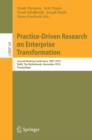Image for Practice-Driven Research on Enterprise Transformation: Second Working Conference, PRET 2010, Delft, The Netherlands, November 11, 2010, Proceedings