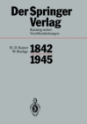 Image for Der Springer-Verlag: Katalog Seiner Veroffentlichungen 1842-1945