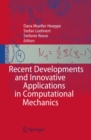 Image for Recent developments and innovative applications in computational mechanics