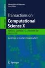 Image for Transactions on Computational Science X : Special Issue on Security in Computing, Part I