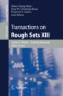 Image for Transactions on rough sets XIII