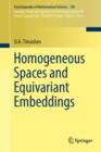 Image for Homogeneous spaces and equivariant embeddings