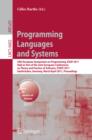 Image for Programming languages and systems: 20th European Symposium on Programming, ESOP 2011, held as part of the joint European Conference on Theory and Practice of Software, ETAPS 2011, Sarbrucken, Germany, March 26-April 3 2011 : proceedings