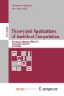 Image for Theory and Applications of Models of Computation : 8th Annual Conference, TAMC 2011, Tokyo, Japan, May 23-25, 2011, Proceedings