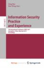 Image for Information Security Practice and Experience : 7th International Conference, ISPEC 2011, Guangzhou, China, May 30-June 1, 2011, Proceedings