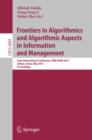 Image for Frontiers in algorithmics and algorithmic aspects in information and management: joint international conference, FAW-AAIM 2011, Jinhua, China May 28-31, 2011 : proceedings : 6681
