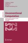 Image for Unconventional computation: 10th international conference, UC 2011, Turku, Finland, June 6-10, 2011 : proceedings : 6714