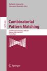 Image for Combinatorial pattern matching: 22nd annual symposium, CPM 2011, Palermo, Italy, June 27-29 2011 : proceedings : 6661