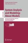Image for System Analysis and Modeling: About Models
