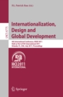Image for Internationalization, design and global development: 4th International Conference, IDGD 2011, held as part of HCI International 2011, Orlando, FL, USA, July 9-14, 2011 proceedings
