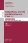Image for Artificial Neural Networks and Machine Learning - ICANN 2011