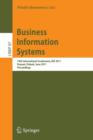 Image for Business Information Systems : 14th International Conference, BIS 2011, Poznan, Poland, June 15-17, 2011, Proceedings