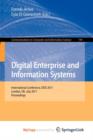 Image for Digital Enterprise and Information Systems