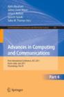 Image for Advances in computing and communications,Part IV