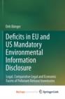 Image for Deficits in EU and US Mandatory Environmental Information Disclosure