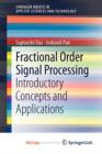 Image for Fractional Order Signal Processing