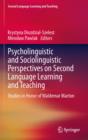 Image for Psycholinguistic and sociolinguistic perspectives on second language learning and teaching  : studies in honor of Waldemar Marton