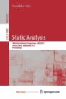 Image for Static Analysis : 18th International Symposium, SAS 2011. Venice, Italy, September 14-16, 2011. Proceedings