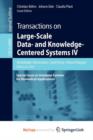 Image for Transactions on Large-Scale Data- and Knowledge-Centered Systems IV : Special Issue on Database Systems for Biomedical Applications