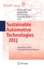 Image for Sustainable automotive technologies 2012: proceedings of the 4th International Conference