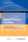 Image for Modern Transport Telematics