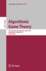Image for Algorithmic game theory: 4th International Symposium, SAGT 2011, Amalfi, Italy, October 17-19 2011 : proceedings